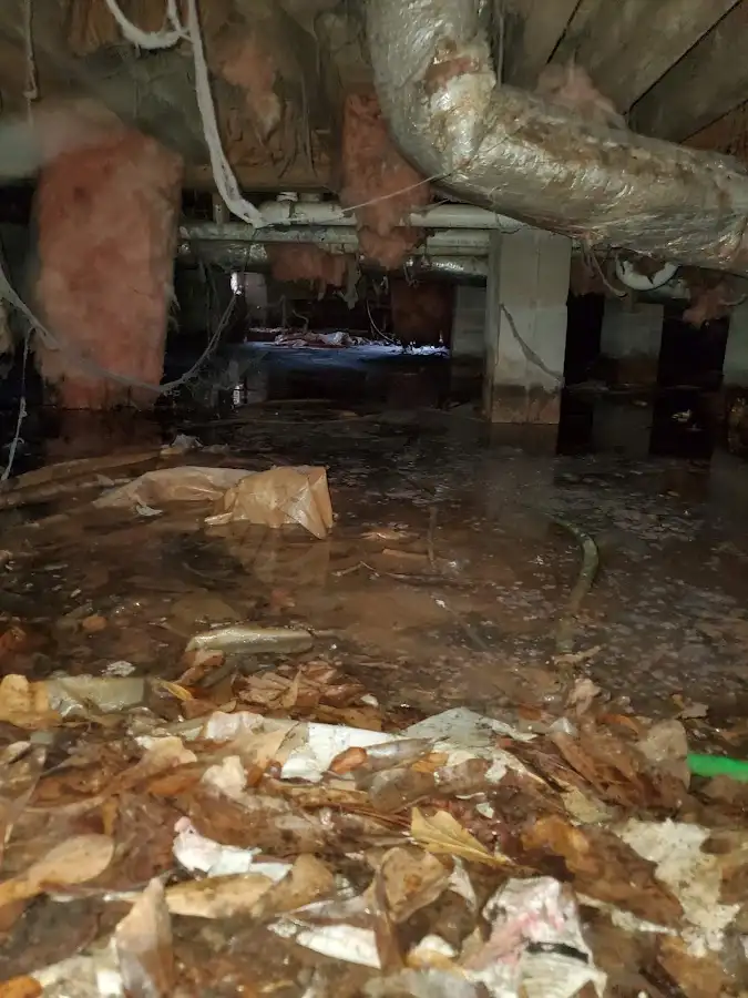 Crawl space flood assessment for Commercial Water Damage Restoration in Wheatfield